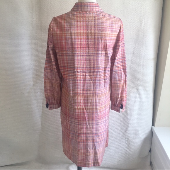 Vintage 70s Print Silky Secretary Shirtdress - Picture 6 of 8